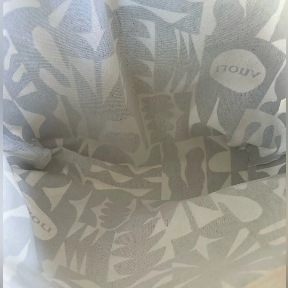 Vuori Limited Edition Abstract Green/White Heavy Duty Large Canvas Tote Bag NWOT